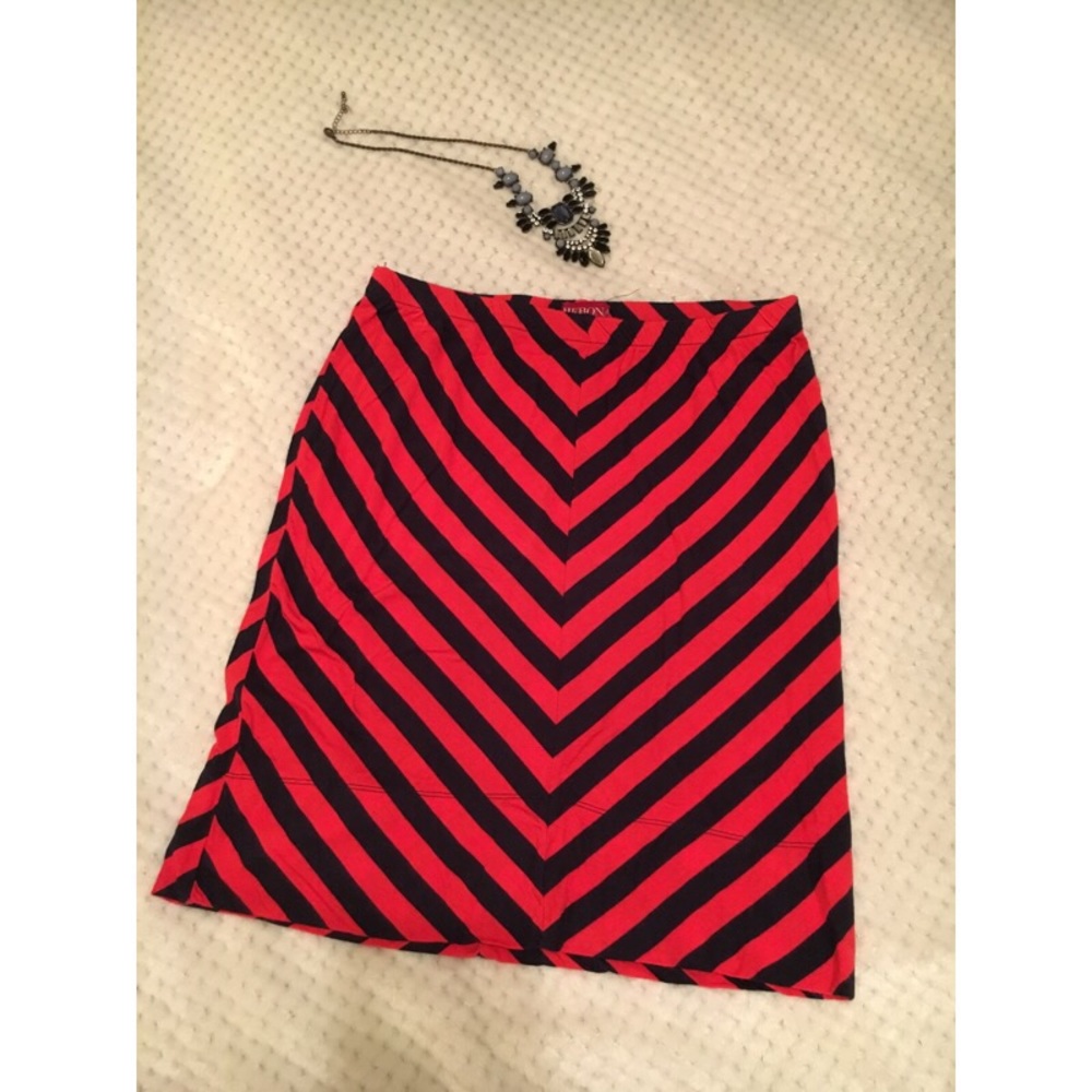 Chevron Midi Skirt
